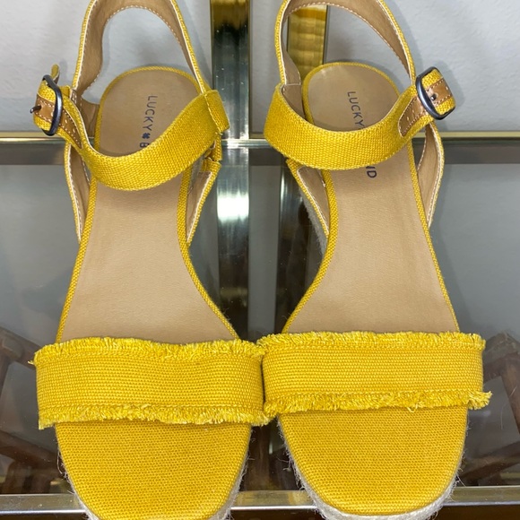 🍀Lucky Brand Mindra wedge espadrille . Size 10W - Picture 7 of 8